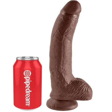 Dildo realistico nero 23 cm con base a ventosa e dettagli autentici